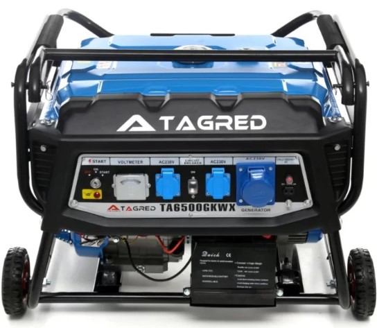 Генератор бензиновий TAGRED 1 фаза (220В), 6кВт, (TA6500GKWX)